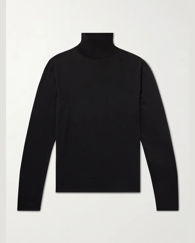 Celine Rollkragenpullover aus Wolle Schwarz