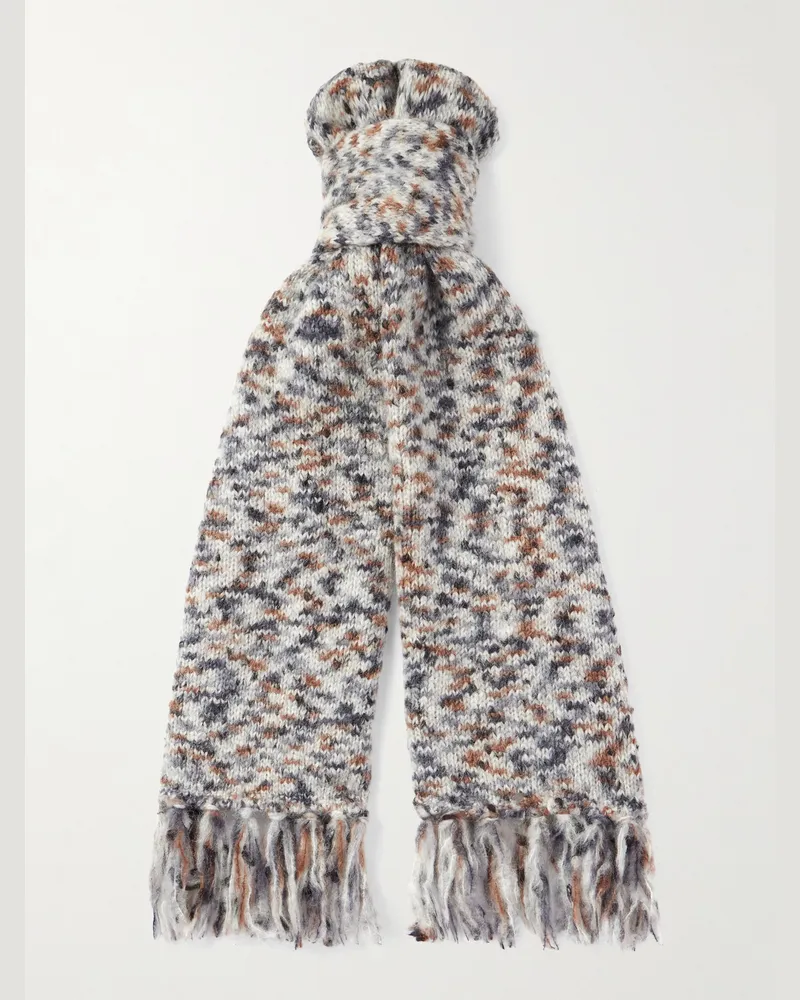 A.P.C. Noah Strickschal mit Fransen Grau