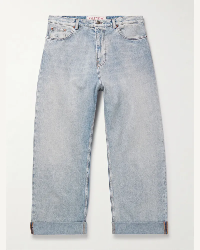 Valentino Garavani Gerade geschnittene Jeans Blau