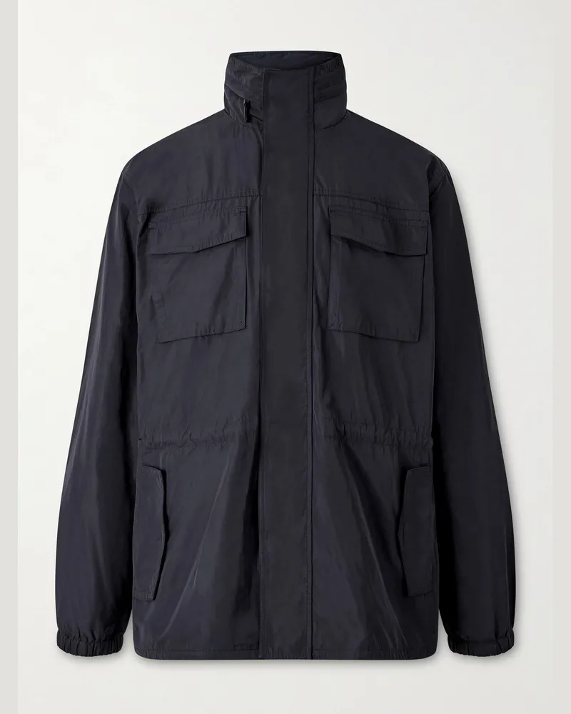 James Perse Zipped Windbreaker Jacket Black
