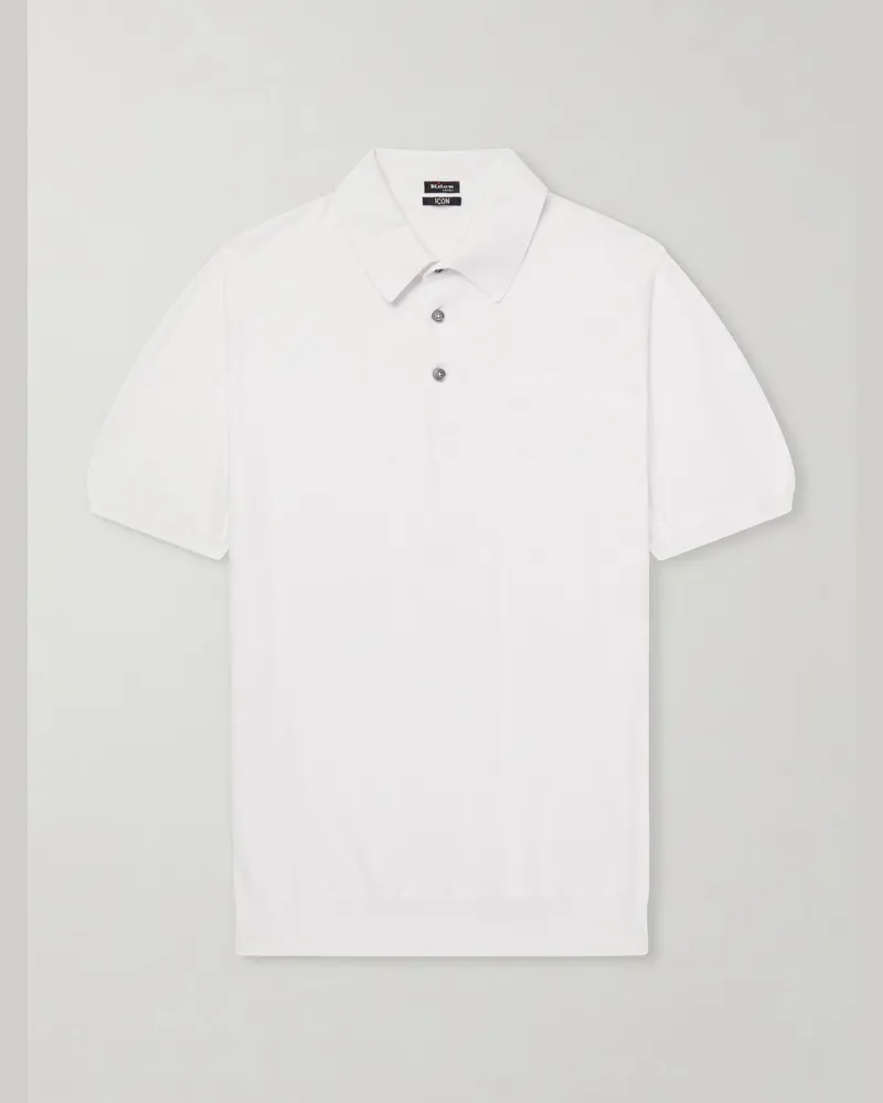 Kiton Cotton Polo Shirt White