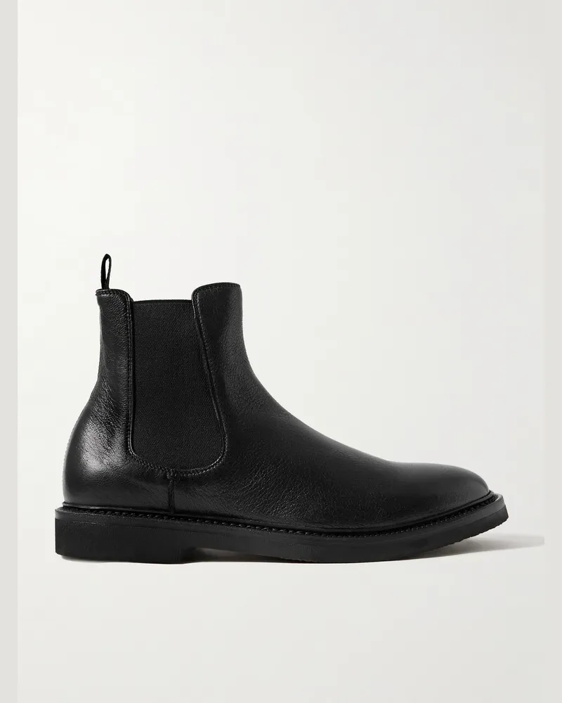 Officine Creative Italia Hopkins Flexi 204 Chelsea Boots aus Glanzleder Schwarz