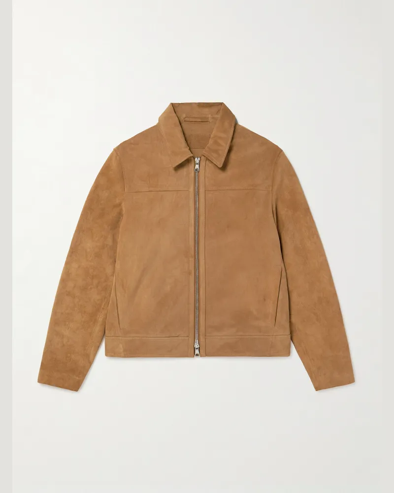 MR P. Coachjacke aus Veloursleder Braun