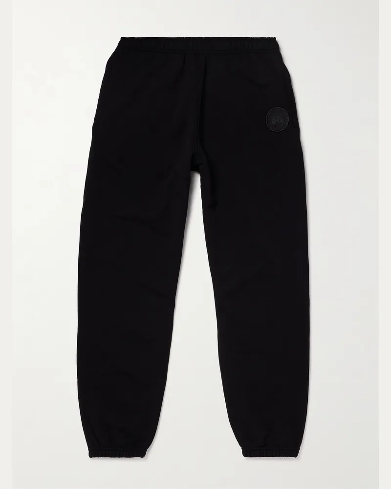 Canada Goose Rove Jogginghose aus Baumwoll-Jersey mit Logoapplikation Schwarz