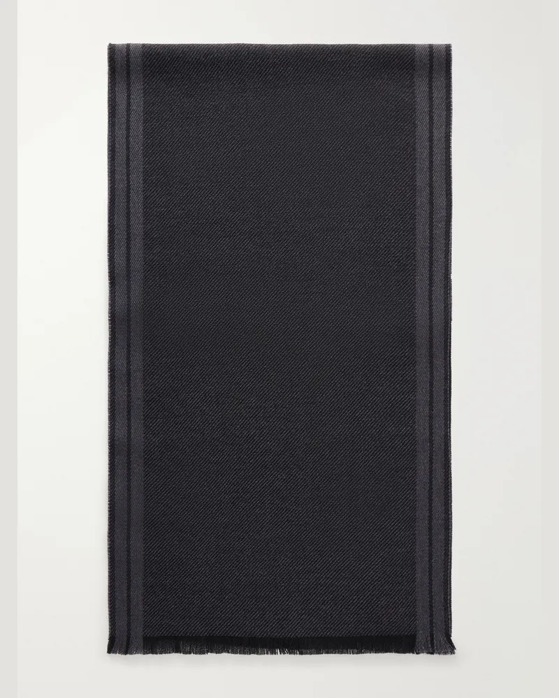 Ermenegildo Zegna Wool Scarf Black