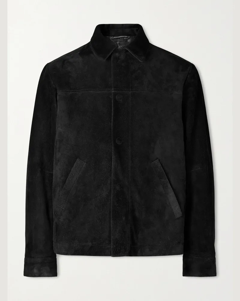 Tom Ford Brushed-Suede Chore Jacket Black