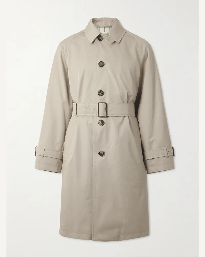 Burberry Trenchcoat aus Baumwollgabardine mit Gürtel Grau