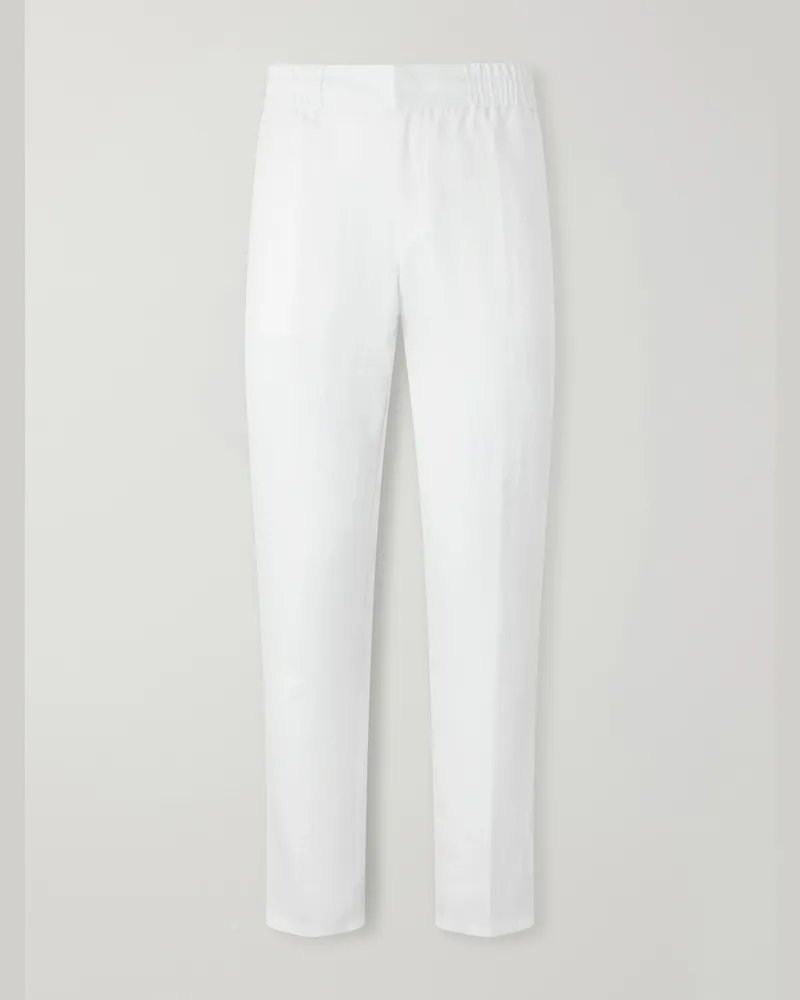 Orlebar Brown Cornell Straight-Leg Linen Trousers Neutrals