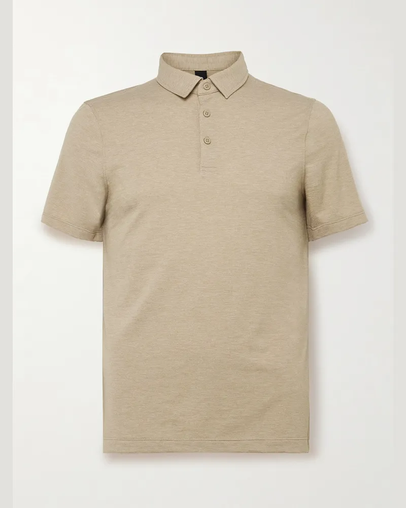 LULULEMON Evolution schmal geschnittenes Golf-Polohemd aus recyceltem Stretch-Jersey Braun