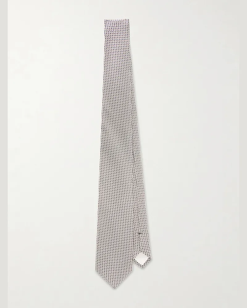 Tom Ford 8cm Silk-Jacquard Tie White
