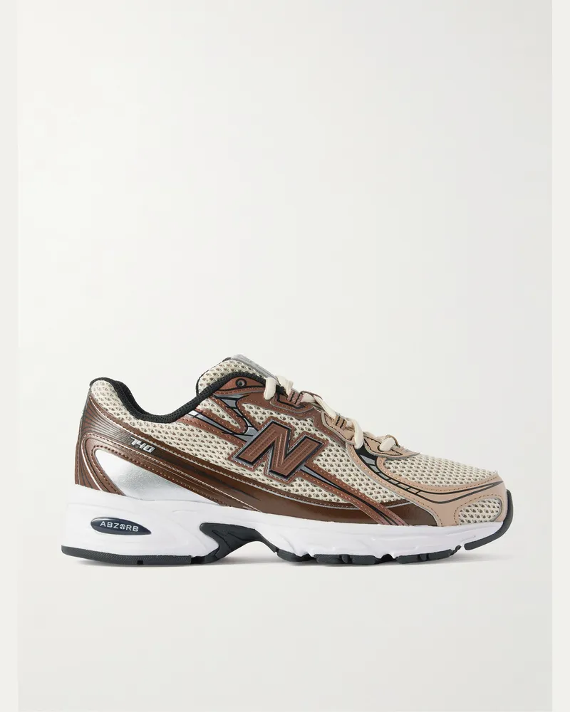 New Balance 740 Sneakers aus Mesh mit Besatz aus synthetischem Material in Metallic-Optik Braun