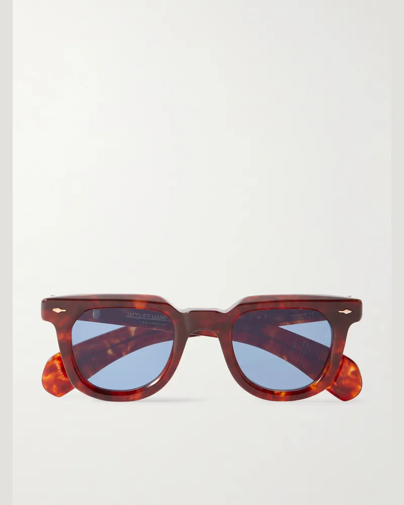 Jacques Marie Mage Vendome Sonnenbrille mit D-Rahmen aus Azetat Braun
