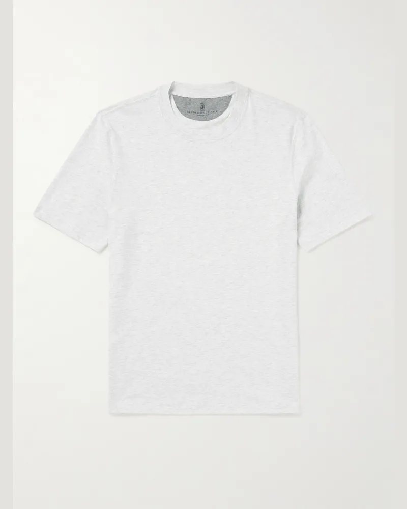 Brunello Cucinelli T-Shirt aus Baumwoll-Jersey Grau