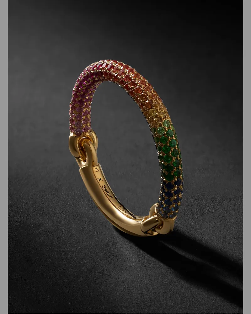 M. Cohen The Equinox Ring aus 18 Karat Gold mit mehreren Steinen Gold