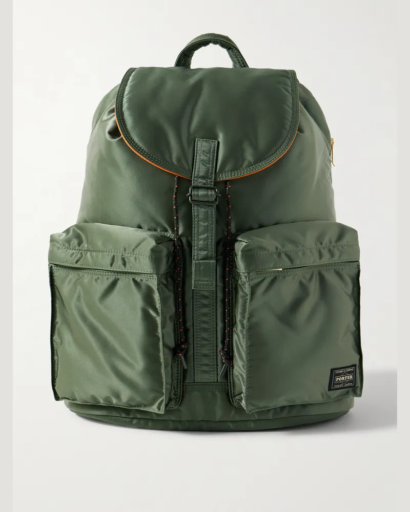 PORTER-YOSHIDA & CO Tanker Nylon-Twill Backpack Green