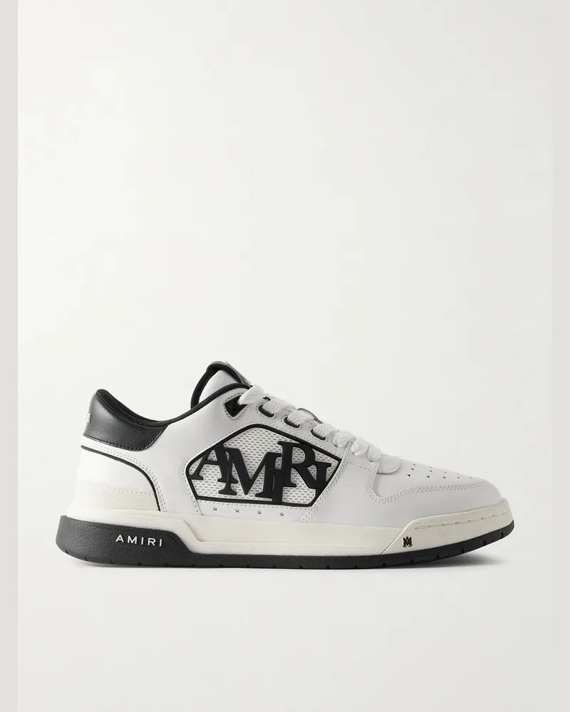 Amiri Classic Low Two-Tone Perforated Leather Sneakers White