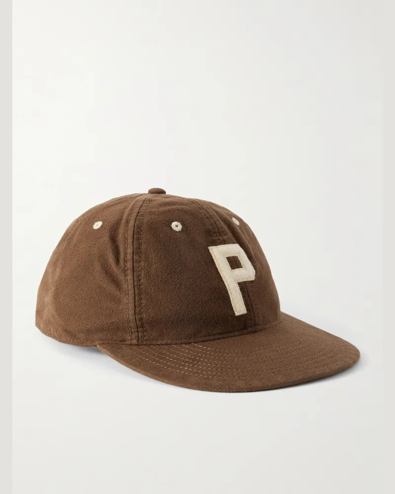 Ralph Lauren Baseballkappe aus gebürstetem Baumwoll-Twill mit Logoapplikation Braun