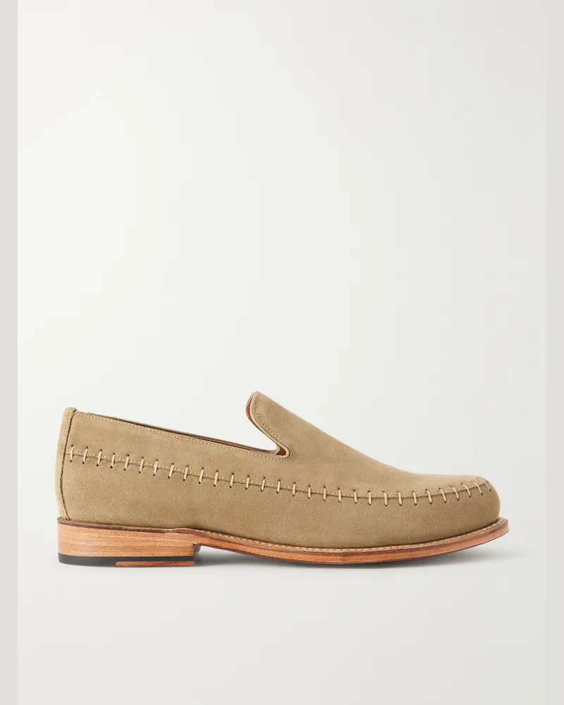 Grenson  Bernie Suede Venetian Loafers Neutrals