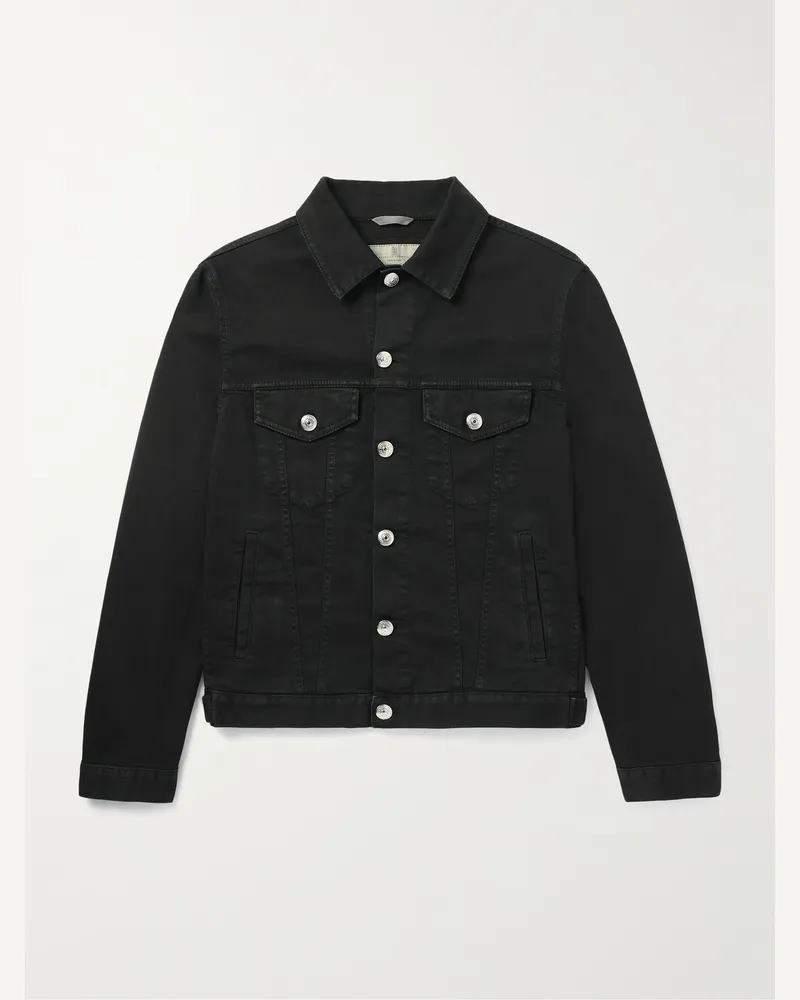 Brunello Cucinelli Jeansjacke Schwarz