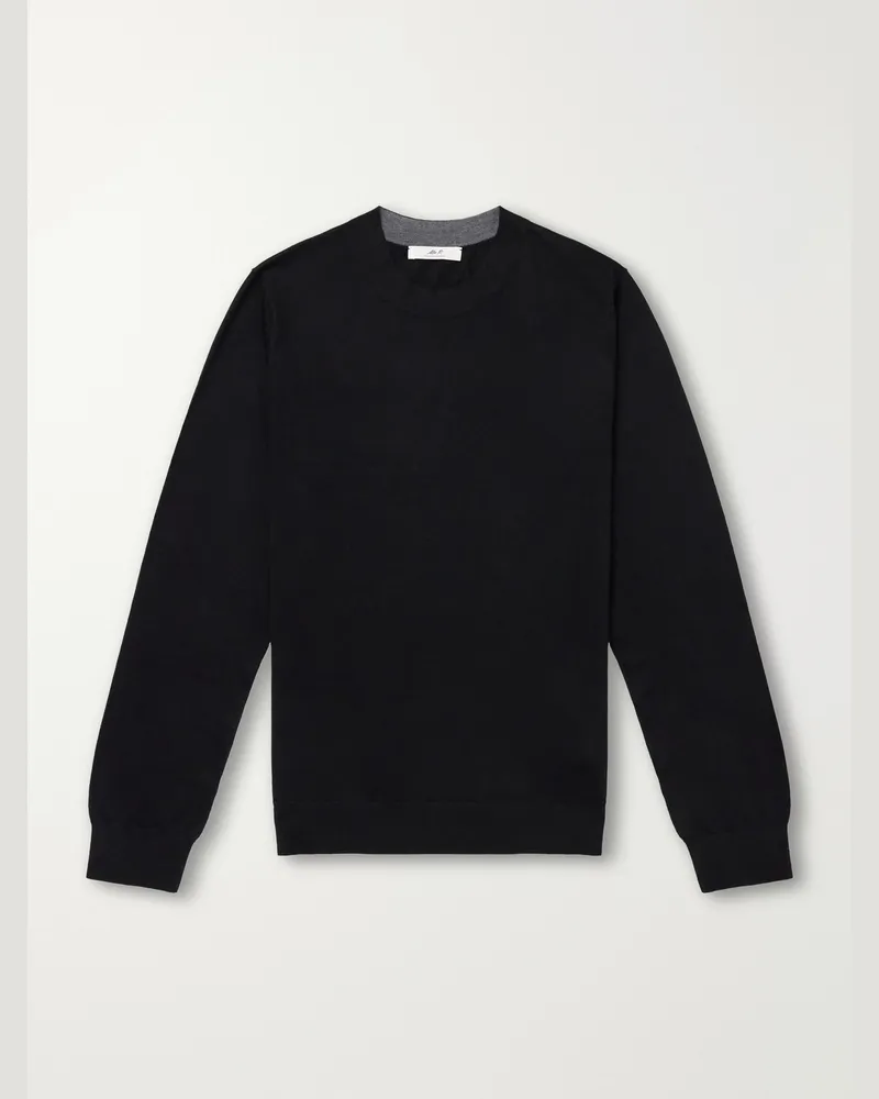MR P. Cashmere and Silk-Blend Sweater Black