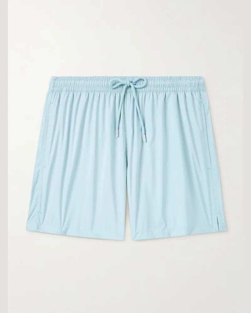 Fedeli Madeira Airstop gerade geschnittene mittellange Badeshorts Blau