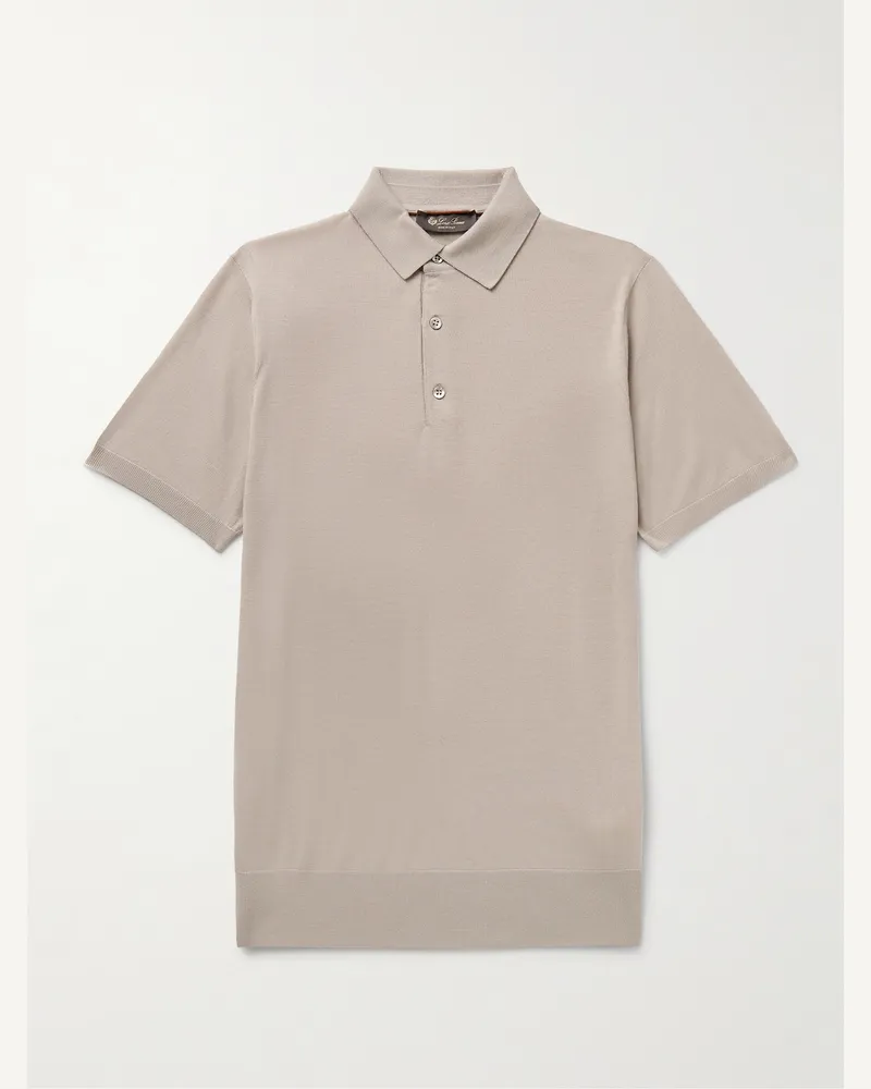 Loro Piana Polohemd aus Wish®-Schurwolle Neutral