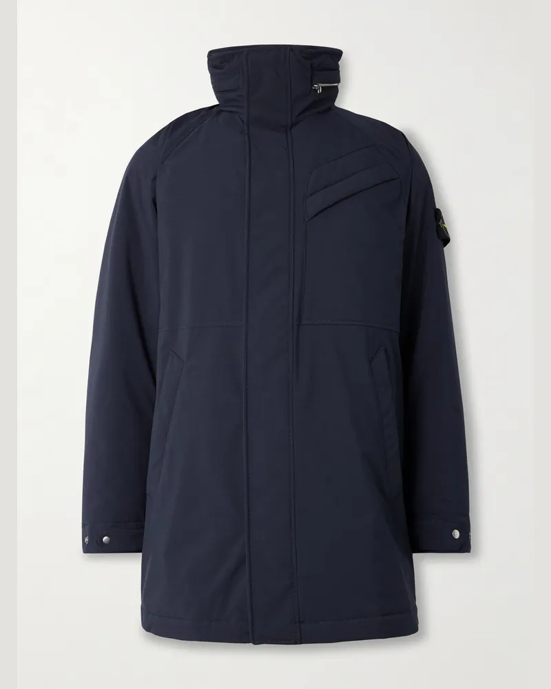 Stone Island Mantel aus SHELL-R_e.dye®-Material mit PrimaLoft®-Wattierung und Logodetail Blau
