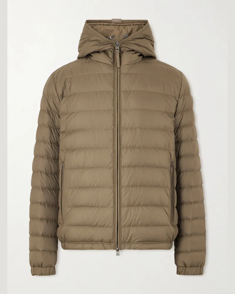 Moncler Solienn Quilted Airsoft Shell Down Jacket Green