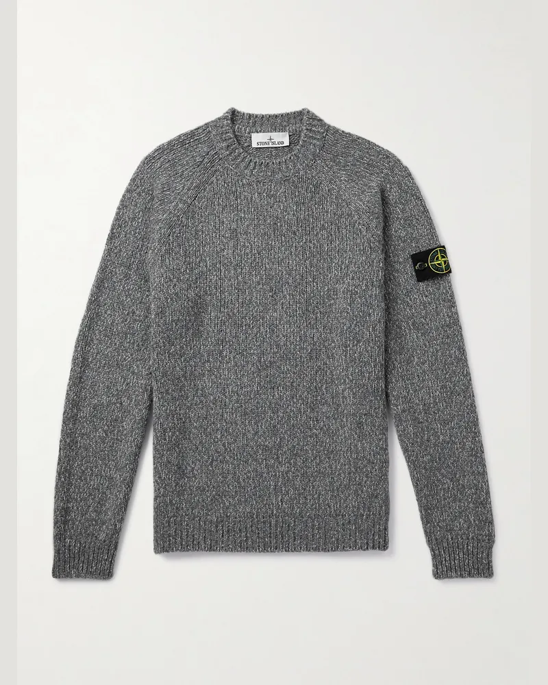 Stone Island Strickpullover mit Logodetail Grau