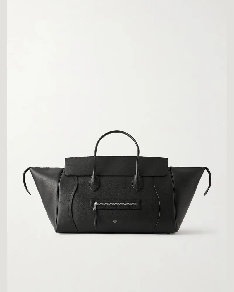 Celine Luggage Full-Grain Leather Tote Bag Black
