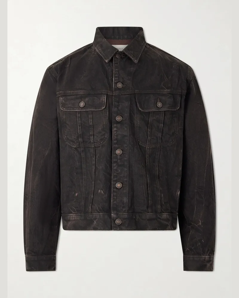 JEANERICA Alex Brown Trucker Cotton-Blend Jacket Brown