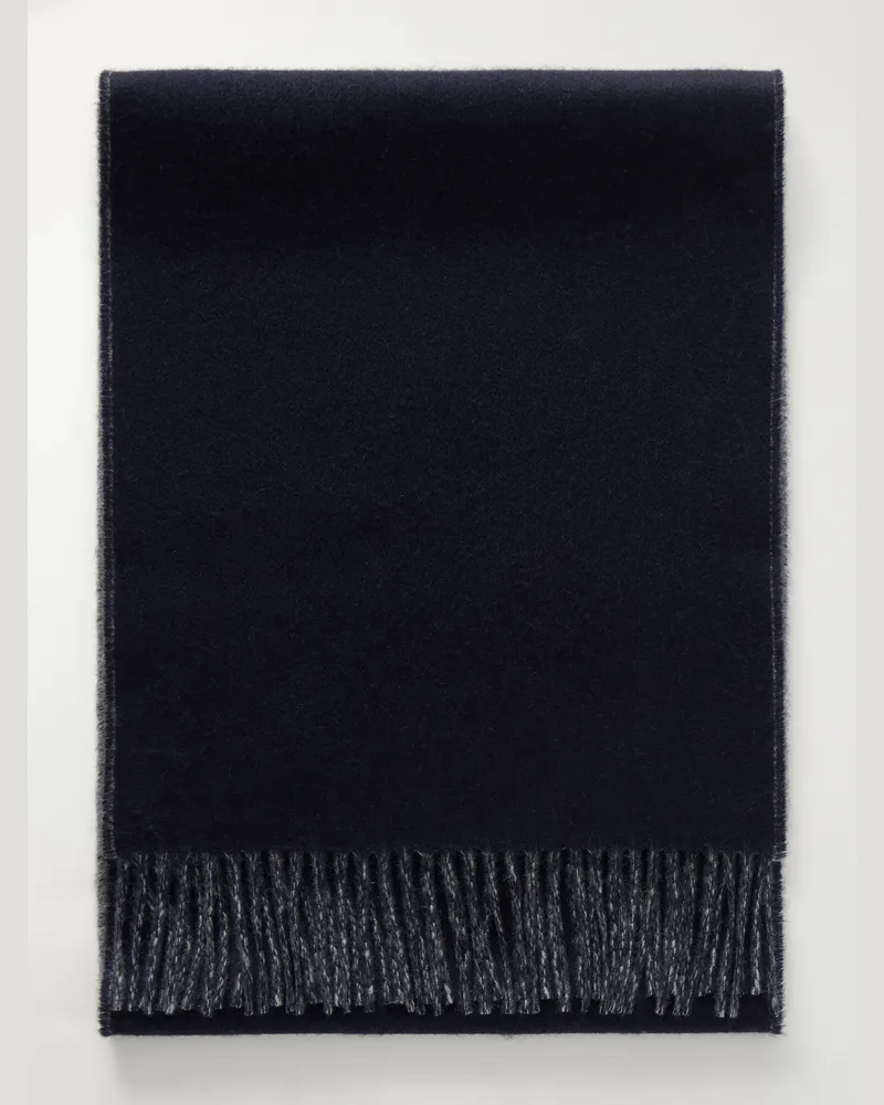 Johnstons of Elgin Ulva Reversible Cashmere Scarf Blue