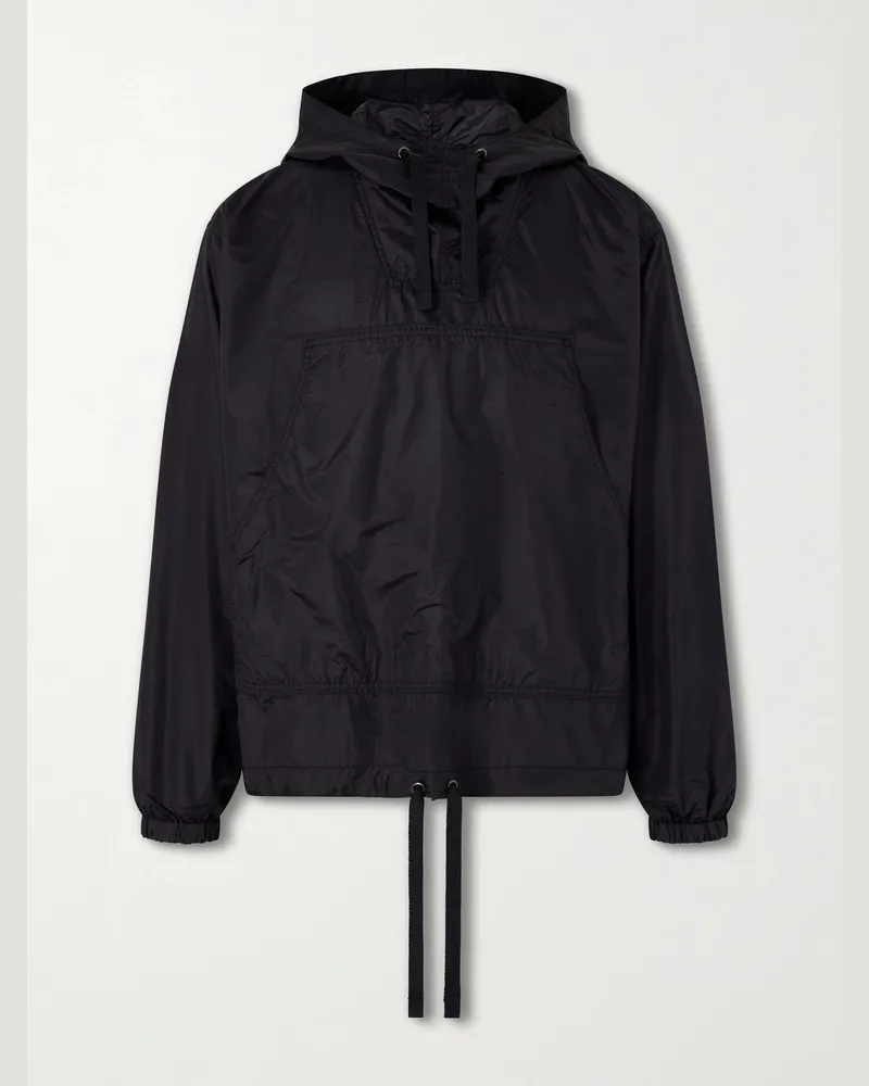 Beams Plus Mil Wool-Blend Hooded Shell Jacket Black
