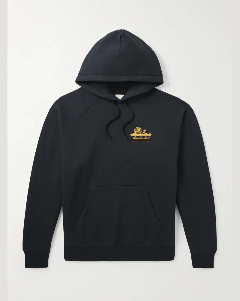 Aimé Leon Dore Unisphere Logo-Print Cotton-Jersey Hoodie Black