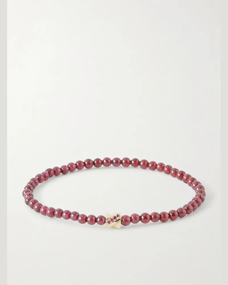 Luis Morais 14-Karat Gold Ruby and Sapphire Bracelet Red