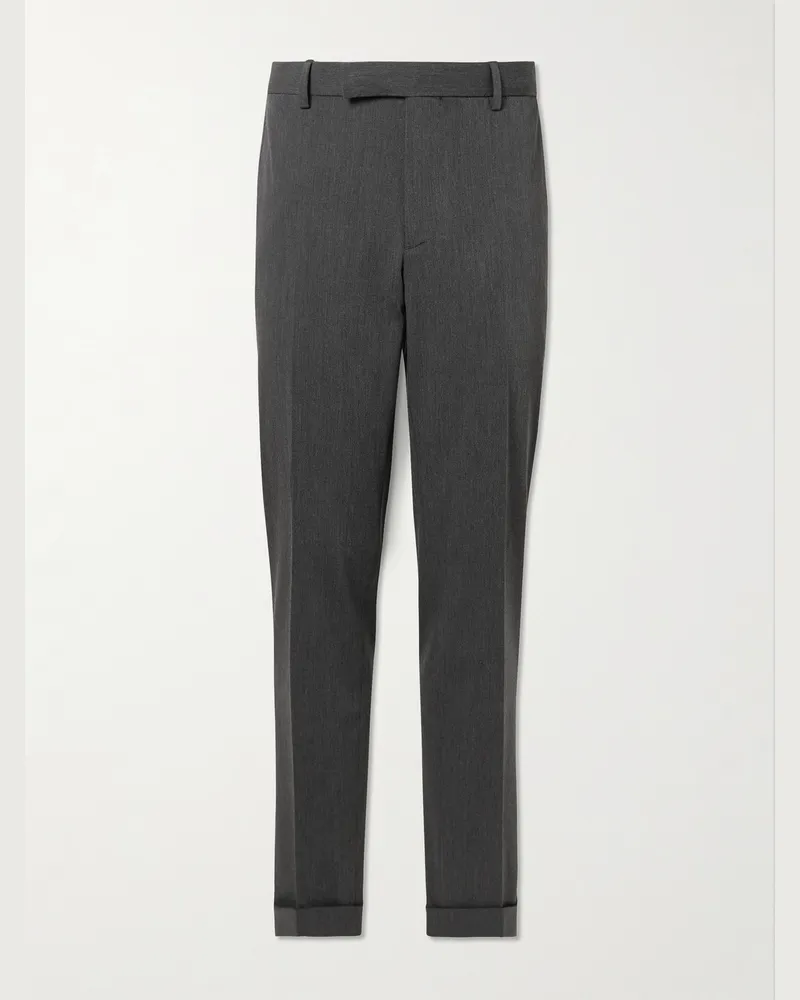 Ralph Lauren Chester Tapered Twill Suit Trousers Gray