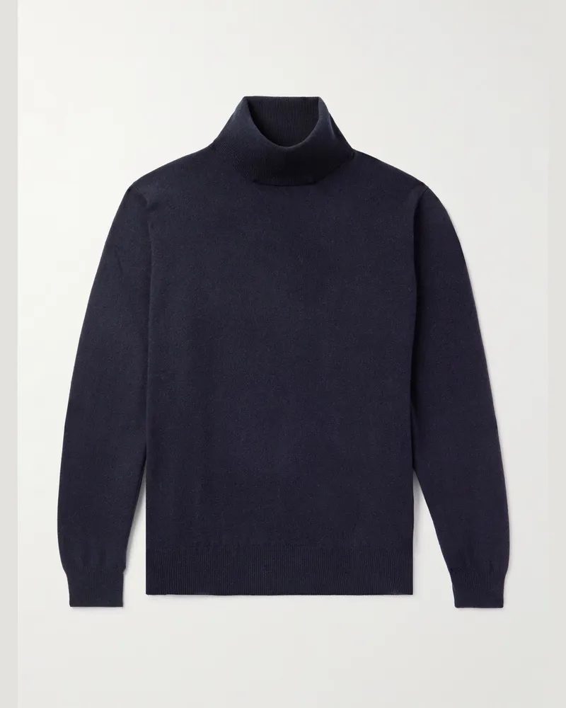 Loro Piana Rollkragenpullover aus Baby-Kaschmir Blau