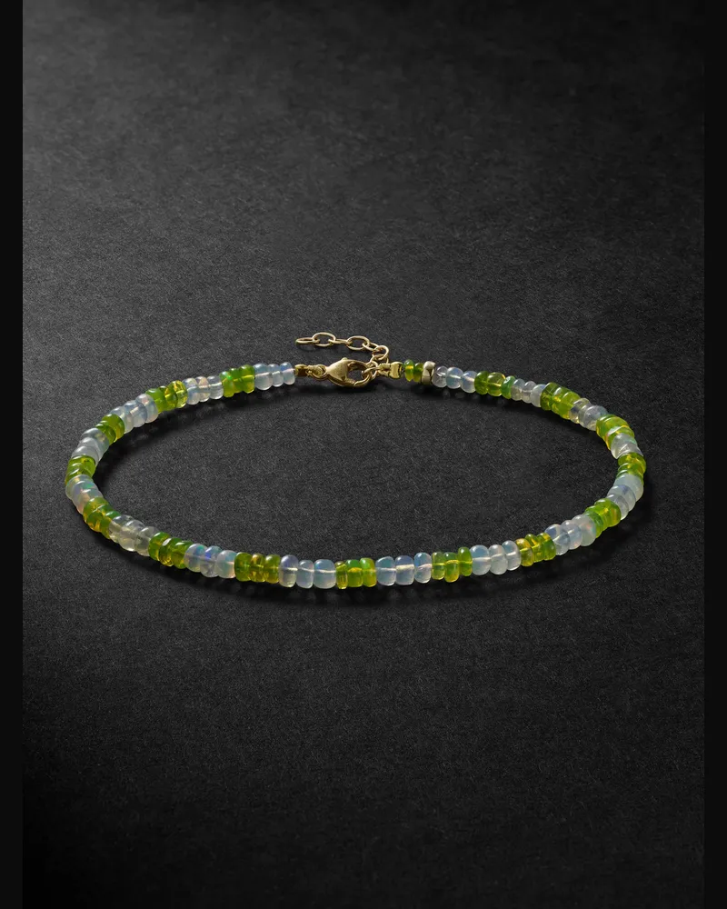 JIA JIA Gold Opal Beaded Bracelet Green