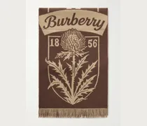 Logo-Jacquard Fringed Wool Scarf