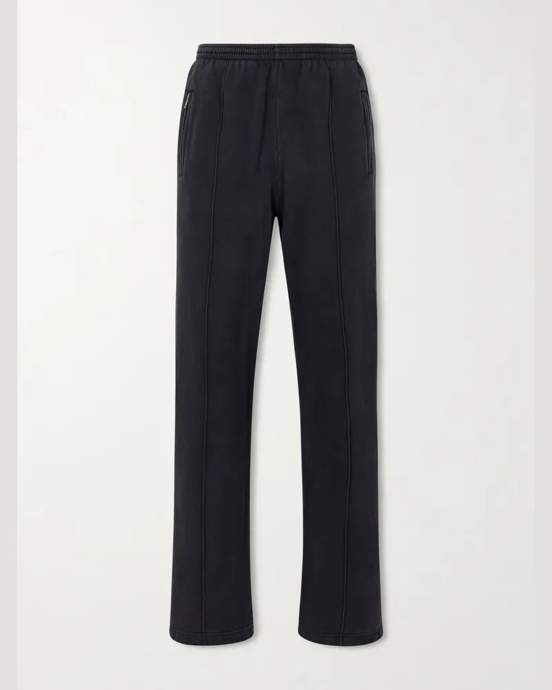 Our Legacy Straight-Leg Cotton-Jersey Sweatpants Black