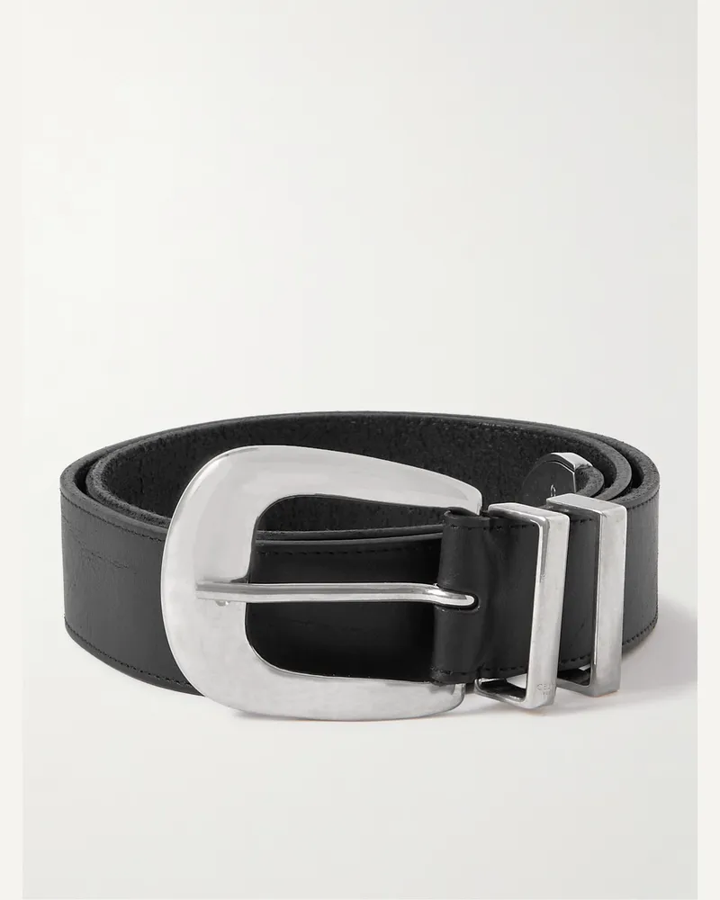 Celine Gürtel aus Leder, 3,5 cm Schwarz