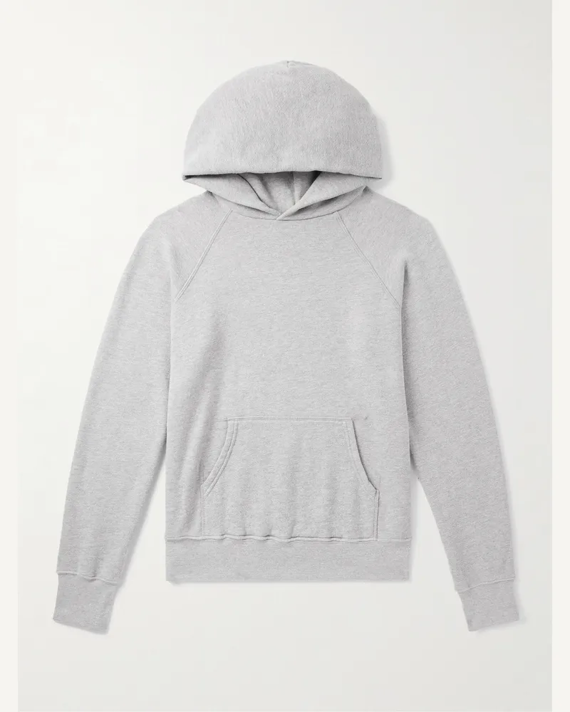 LES TIEN Cotton-Jersey Hoodie Gray