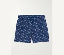 Moorea gerade geschnittene mittellange Badeshorts mit Print