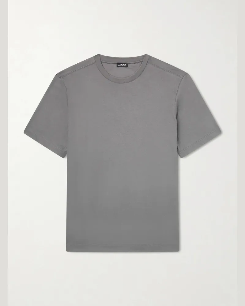 Ermenegildo Zegna Cotton-Jersey T-Shirt Brown