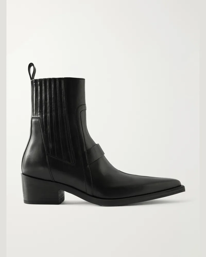Rick Owens Leather Boots Black