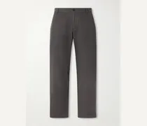 Barrel-Leg Cotton-Twill Trousers