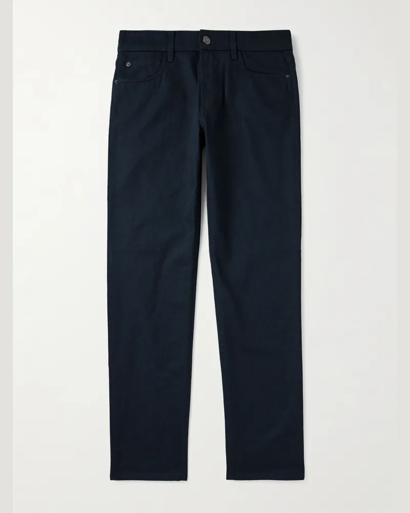 Loro Piana Quarona schmal und gerade geschnittene Jeans Blau
