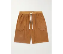 Invert gerade geschnittene Shorts aus Baumwollcord mit Kordelzugbund