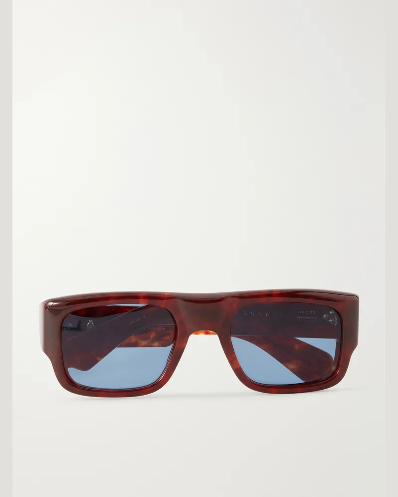 Jacques Marie Mage Donat Square-Frame Acetate Sunglasses Brown