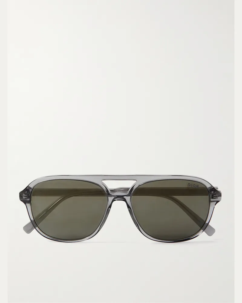 Dior Indior N1I Sonnenbrille mit rundem Rahmen aus Azetat Grau